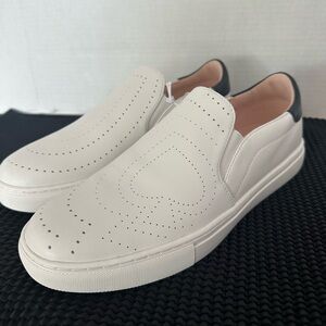 Kate Spade White and Black Slip-On Sneakers